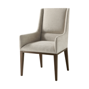 Silla de Comedor con Brazos, Diseño Moderno y Duradero de Mediados de Siglo, Madera de Haya Sólida, Tapizada en Tela Premium, Muebles para Hogar y Oficina, Marca Nam Hai - Product Image 1