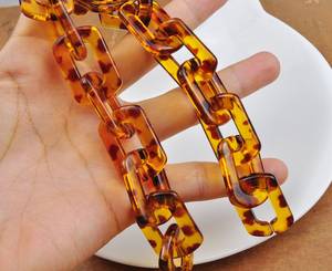 3 Styles Leopard Oval <b>Cable</b> Chunky Resin chain <b>links</b> Plastic Open chain <b>links</b> Curb chain <b>links</b> Bag Chain <b>Links</b> Acrylic Chain - Product Image 3