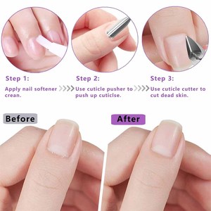 Pink Stainless Steel Cuticle Nipper with Pusher Tool Professional Manicure <b>Pedicure</b> <b>Set</b> for Adults - Product Image 6