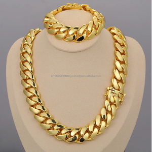 ยกระดับชั้นเรียนของคุณด้วยการสวมใส่โซ่ไมอามี่คิวบาและสร้อยข้อมือชุดของขวัญเครื่องประดับสำหรับเขาและเงิน925ของเธอ - Product Image 1