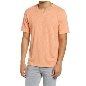 T-shirt homme léger en tissu streetwear, col rond, manches courtes, confortable, style tendance, pour tous les jours, prix abordable. - Product Image 1