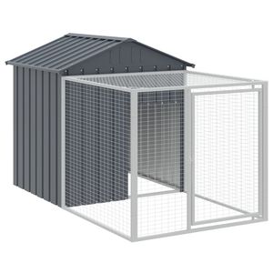 Jaula Grande para Pollos de Acero Galvanizado Antracita, Jaula Resistente para Animales - Product Image 6