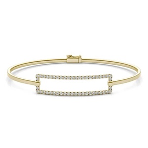 Pulsera de eslabones ovalados de color dorado, cadena con incrustaciones de cristal, brazalete, regalo de joyería vintage - Product Image 1