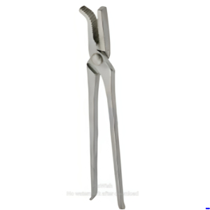 Pince à clous de fermeur de sabots en gros |   Outil vétérinaire en acier artisanal avec manche recouvert de rouge pour le pose de clous de sabot de cheval - Product Image 2