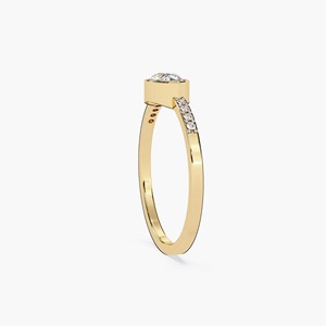 Bague solitaire de luxe en or massif 14 carats avec diamant de laboratoire de 1,50 carat, clarté VS1, couleur F, taille poire, certifié IGI - Product Image 2