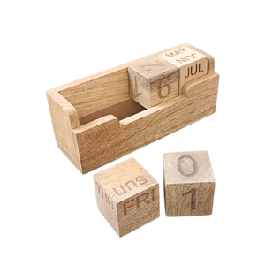 Calendario Numérico de Adviento de Bloques de Madera Hechos a Mano, Calendarios de Escritorio de Madera de Alta Calidad al Mejor Precio para Decoración del Hogar y la Oficina - Product Image 3