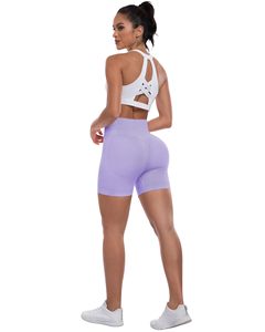 Running Shorts For Women Workout Gym Biker Shorts High Waisted Tummy Control Butt Lifting Sports Yoga <b>Booty</b> Scrunch Butt Shorts - Product Image 2