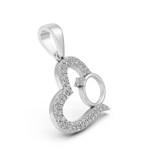 Anillo con Colgante de Diamante en Forma de Corazón, Diseño de 0.42CT, Diamante Cultivado en Laboratorio, Oro de 14K, Pavé, Regalo de Boda para Mujer, Joyería para Fiesta - Product Image 2