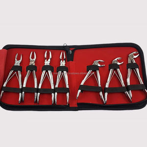 Juego de 7 Pinzas de Extracción Dental Pediátricas de Alta Calidad, Acero Inoxidable Alemán, Manual, Autoclavable, Quirúrgico, Médico - Product Image 3