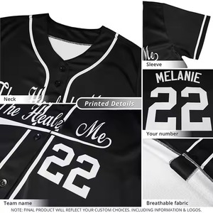 Camiseta de Béisbol Personalizada en Oferta, de Buena Calidad, al por Mayor, 100% Poliéster, con Botones, Color Morado, para Hombre y Mujer - Product Image 6