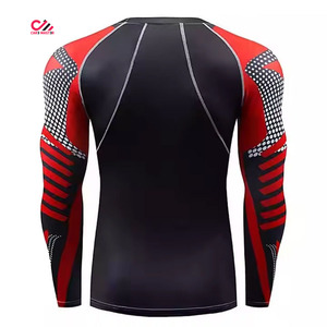 Conjunto de compresión para hombre, manga larga, cuello redondo, secado rápido, licra, poliéster, camiseta de manga larga y pantalones para venta en línea - Product Image 5