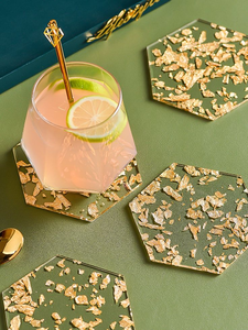 แผ่นรองแก้วเรซิ่นทำมือสุดหรู รูปทรงสี่เหลี่ยม ทนทาน พร้อมลวดลายหมุนวนธรรมชาติ สำหรับใช้ในบ้าน - Product Image 2