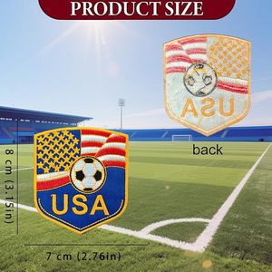 Parche Bordado Termoadhesivo de la Selección de Fútbol de EE. UU. con la Bandera Americana - Product Image 2
