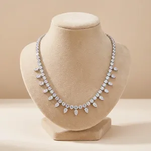Collier tennis Hiphop en or massif éthique RAMDUT IMPEX avec diamants de laboratoire de qualité supérieure certifiés IGI - Product Image 4