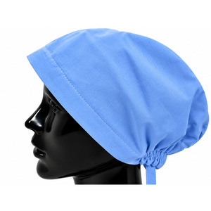 Bonnet chirurgical tricoté bleu avec boutons protège-oreilles, bonnet chimio unisexe, séchage rapide, respirant, pour hôpital - Product Image 6