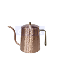 Carafe en cuivre écologique de qualité supérieure avec poignée et couvercle, finition lisse, pichet à eau durable pour la maison, la cuisine et les restaurants
