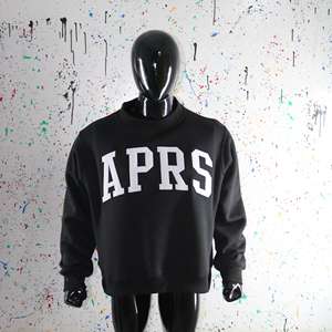 Sudadera APRS BLACK con cuello alto, 100% BLANCA, con apliques bordados, cuello ancho, URBAN PRODUCTIONS - Product Image 6