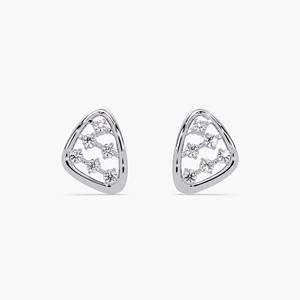 Pendientes de Diamantes Cultivados en Laboratorio de Oro de 14K, Minimalistas, Geométricos, Pequeños, Elegantes, para Uso Diario, Regalo de Joyería para Boda, para Mamá, Hija, Mujer - Product Image 1