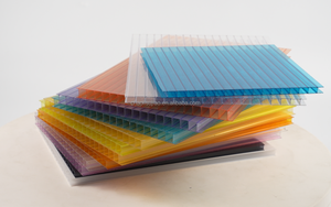 Panneaux cellulaires modernes en <span class=keywords><strong>polycarbonate</strong></span> transparent à <span class=keywords><strong>double</strong></span> paroi 4mm 6mm 8mm Toiture en tôle creuse pour auvent Skylight Appartement École - Product Image 4