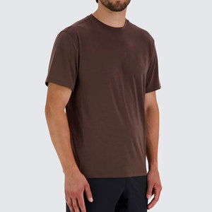 T-shirt à prix d'usine, vente chaude, séchage rapide, coupe ajustée, col en V, 100% coton, broderie de logo personnalisé, logo imprimé vintage - Product Image 4