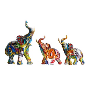 งานฝีมือสุดสร้างสรรค์สไตล์ยุโรปพิมพ์ลายน้ำสีพราวของตกแต่งรูปช้างสำนักงานบ้าน - Product Image 1