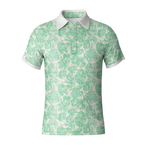 Polo de golf à manches courtes pour homme, impression par sublimation, anti-humidité, fabricant de vêtements de golf au Vietnam – Fournisseur en vogue - Product Image 2