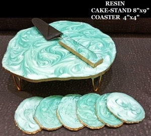 TIME 2 DECOR Support à gâteau artisanal en résine écologique personnalisable, 20 pièces, outil de service décoratif pour gâteaux faits maison - Product Image 1