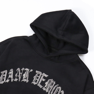 Sudadera con Capucha de Alta Calidad con Pedrería, 100% Algodón, Transpirable, Ecológica, Corte Holgado, para Hombre, Fabricante OEM, Venta al Por Mayor - Product Image 3