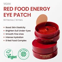 YADAH Red Eye Patch Under Eye Mask 60 Pairs Patchs hydrogel pour le contour des yeux à la grenade et au ginseng pour l'hydratation et l'anti-poches