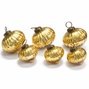 VIXM-14046 Boule de Noël suspendue en verre en forme d'oignon, décoration élégante pour arbre de Noël |   Ornement de luxe de haute qualité pour la maison et la décoration festive - Product Image 1