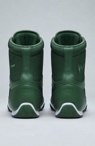 KLTW INT'L Chaussures de lutte montantes pour hommes, noires, tige en PU, doublure en mesh, semelle extérieure en caoutchouc, baskets d'entraînement de combat, pour la salle de sport et la lutte en ring - Product Image 2