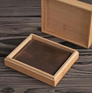 Custom High Quality Men's <b>Card</b> <b>Holder</b> <b>Wallet</b> Mini Smart Slim Genuine Leather Bi-fold Closure Lightweight Short Pocket RFID - Product Image 5