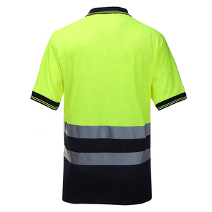 เสื้อโปโลสะท้อนแสงราคาดีที่สุด 100% โพลีเอสเตอร์ เสื้อเซฟตี้แบบมองเห็นได้ชัดเจนพร้อมแถบสะท้อนแสง เสื้อโปโลทำงานเพื่อความปลอดภัย - Product Image 4
