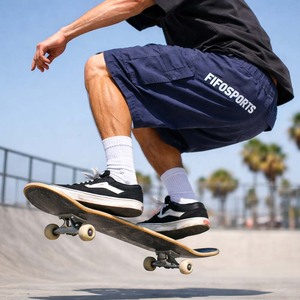 Pantalones Cortos Cargo para Hombre con Logotipo Personalizado, Azules, Multibolsillos, Casuales, con Cordón, para Verano, al por Mayor - Product Image 5