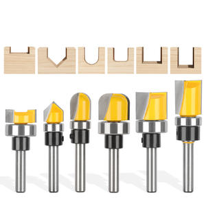 ชุดมีดงานไม้ด้าม1/4 6ชิ้นแบริ่งมีดตรงก้นลึกรูปตัววีด้านล่าง - Product Image 2