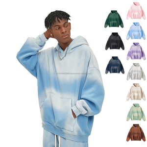 เสื้อฮู้ดผู้ชายโอเวอร์ไซส์ฟอกสีลายดิจิทัลสำหรับฤดูหนาวเสื้อมีฮู้ดโอเวอร์ไซส์สไตล์วินเทจ - Product Image 1