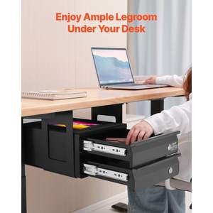 ลิ้นชัก2-13 "แบบล็อกได้ลิ้นชักจัดระเบียบใต้โต๊ะแบบเลื่อนออกได้ลิ้นชักจัดระเบียบสำหรับบ้านสำนักงานลิ้นชักจัดประเภทผลิตภัณฑ์ - Product Image 4