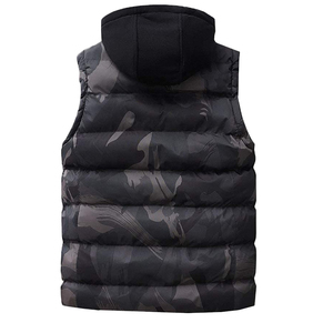 New Design Fashion Winter Custom Puffer <b>Vest</b> Winter Warm Stand Collar Polyester <b>Men</b> <b>Vest</b> Sleeveless Breathable Puffer Jackets - Product Image 2