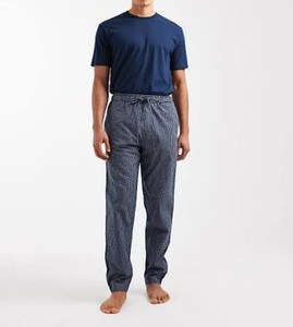 <b>Mens</b> Solid Navy Blue <b>Thermal</b> Winter <b>Pajama</b> Set Long Sleeve Crew Neck Top Jogger Pants Comfortable Cotton Sleepwear Lounge - Product Image 2
