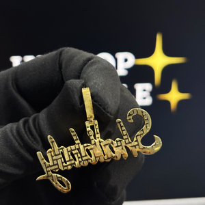 Pendentif personnalisé Hip Hop de luxe, serti de moissanite, collier breloque pour accessoires streetwear style rappeur - Product Image 3
