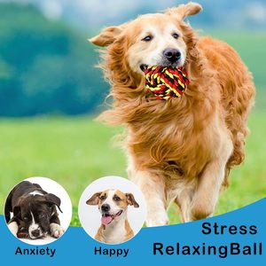 Jouets à mâcher en corde et balle pour chien en coton et caoutchouc, écologiques et durables, pour usage intérieur, amusants, interactifs, anti-ennui et pour la dentition - Vente en gros - Product Image 4