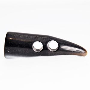 Authentic Ox Horn Duffle <b>Toggle</b> Button Handcrafted Rustic Sewing Fastener for Coats Parkas and Heavy Garments - Product Image 2
