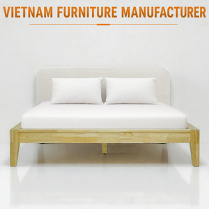 Factory Direct Minimalist Rubberwood Bed <b>Frame</b> Tool-Free Easy Assembly Japanese Joinery Design Wooden Bed Furniture OEM/ODM - Product Image 1