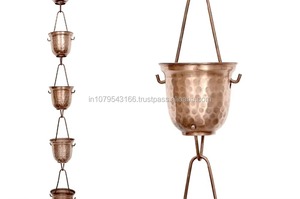 <b>Copper</b> Rain Chain Outdoor <b>Garden</b> Decoration Hanging Water Flow Simple Style - Product Image 4