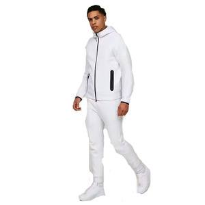 Ensemble survêtement homme dernière édition : veste à capuche zippée et pantalon longueur cheville, design multi-panneaux sur mesure - Product Image 2