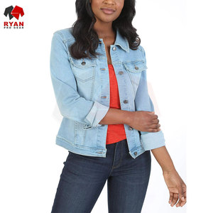 Ryan Pro Gear <b>Customized</b> <b>Denim</b> <b>Jacket</b> For Women Breathable and Comfortable Fabric with <b>Customized</b> Logo OEM Design - Product Image 1