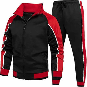 Conjunto deportivo informal para hombre, chaqueta y pantalones de tela transpirable, ropa deportiva cómoda para gimnasio, entrenamiento, jogging y estilo urbano. - Product Image 1