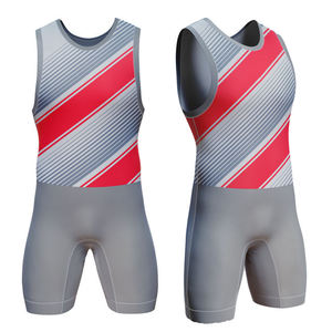 Singlet de Lucha Libre Unisex para Adultos, Transpirable, Duradero, Ligero, de Secado Rápido, 100% Poliéster, con Logotipo Frontal Impreso por Descarga - Product Image 1