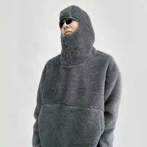 Sudadera con capucha extragrande de forro polar suave y cálido para hombre, con cremallera completa, diseño personalizado, estilo ninja, estampado, grueso y pesado para invierno - Product Image 4