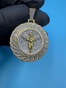 จี้รูปเทวดาเคลือบทองคำขาวประดับเพชรโมอิสซาไนต์ VVS แบบกำหนดเอง เงินแท้ 925 สไตล์ฮิปฮอป เหมาะสำหรับเป็นของขวัญ - Product Image 3